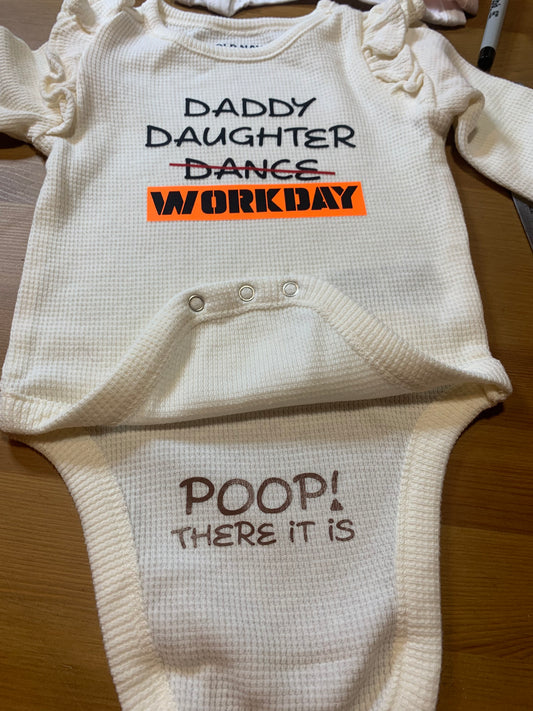 daddy daughter workday custom onesie