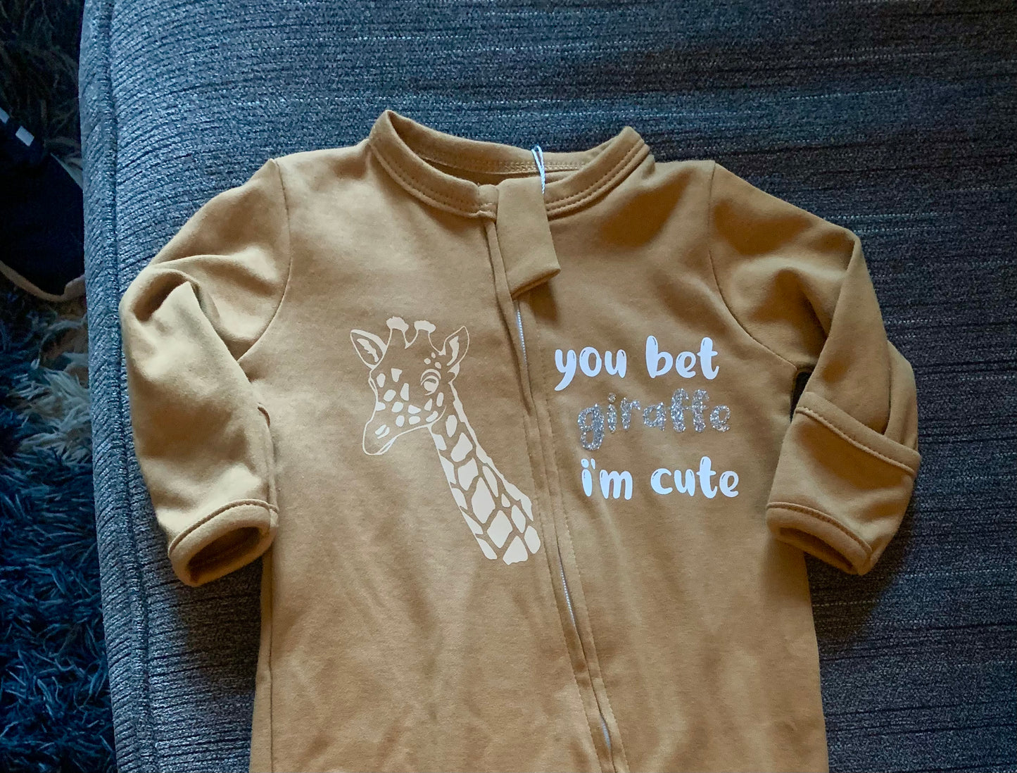 you bet giraffe i’m cute custom onesie