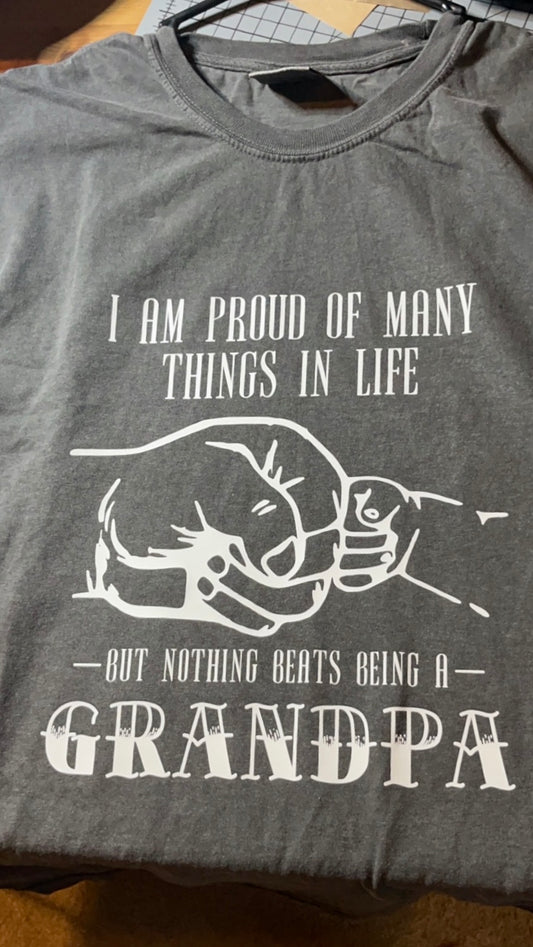 proud grandpa custom t shirt