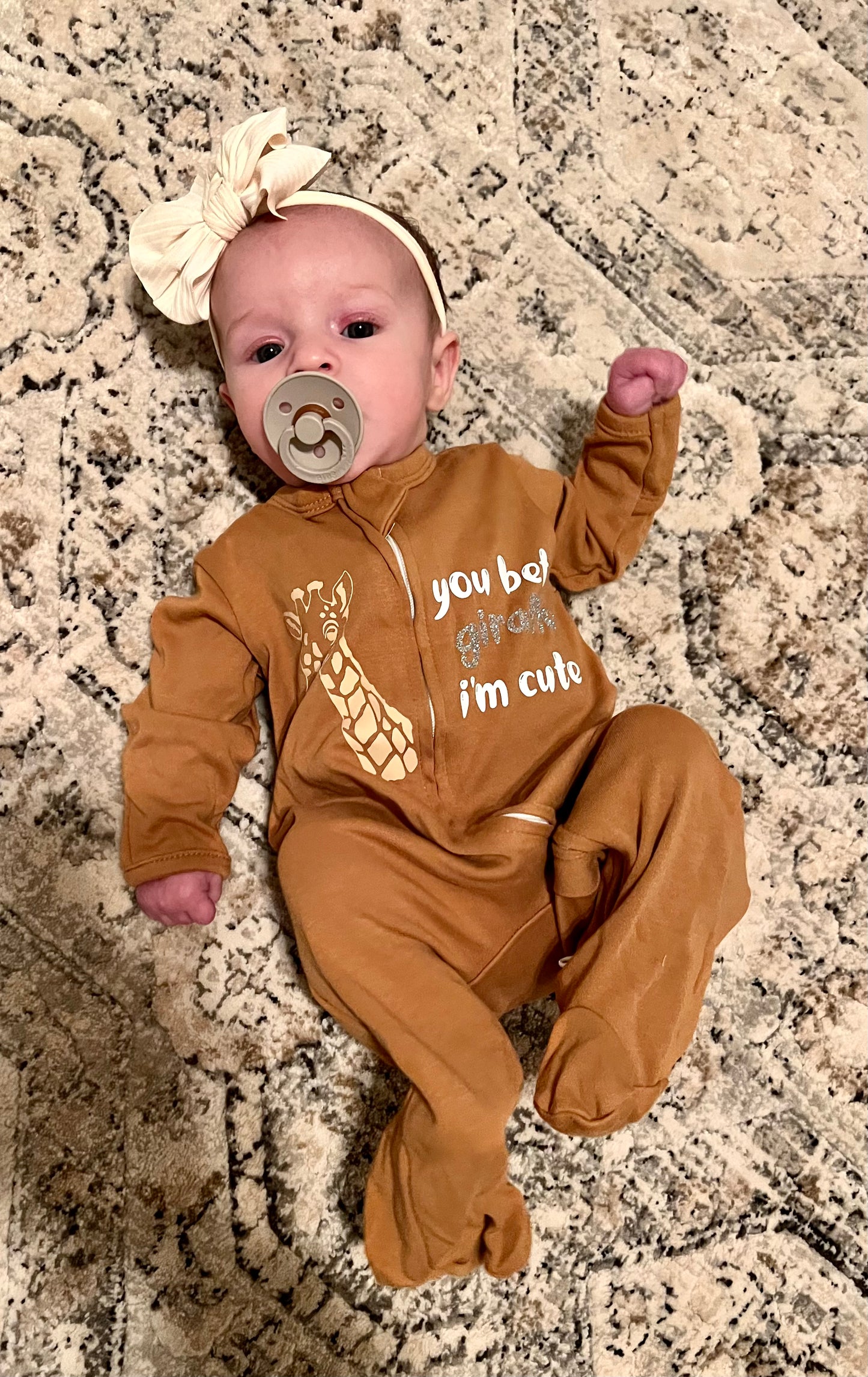 you bet giraffe i’m cute custom onesie