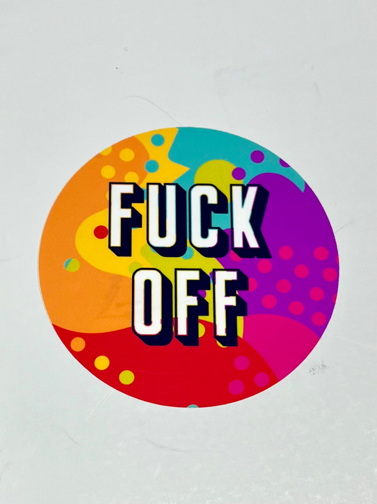 fuck off vinyl sticker