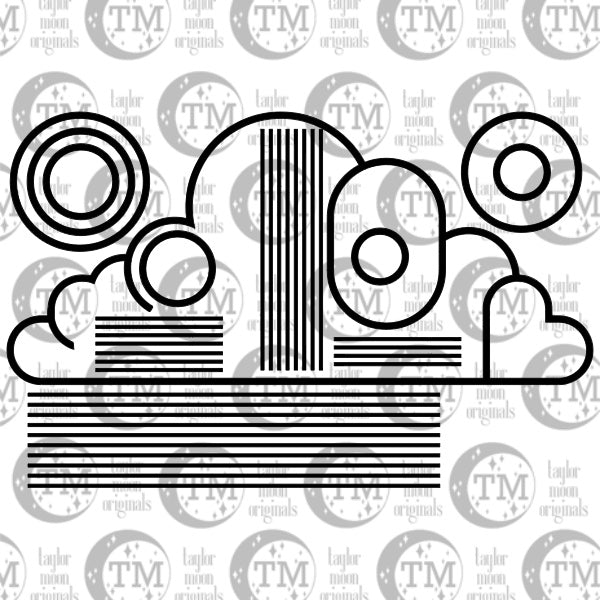 art deco great gatsby style cloud SVG